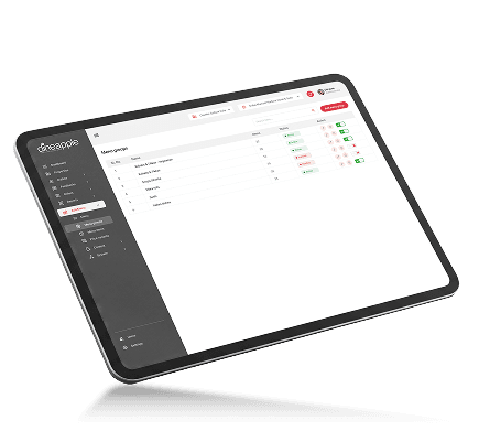 Ordering tablet preview